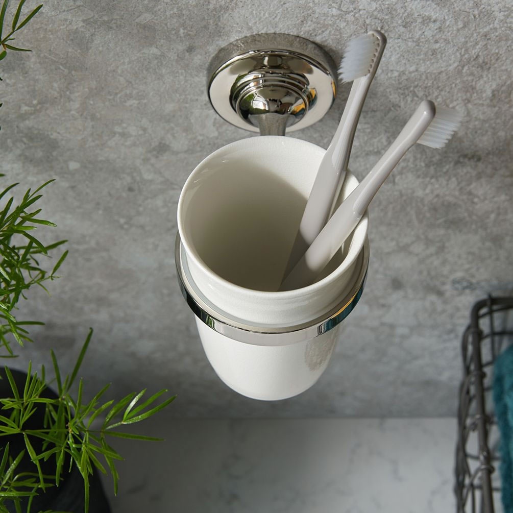 Lifestyle image of Booth & Co. Axbridge Nickel Tumbler Holder